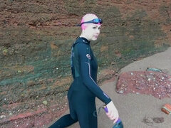 Bondage sadomaso, Spiaggia, Bondage, Fetish, Lattice, All'aperto, Solo