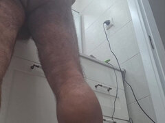 Leie, Bad, Pummelig, Spermaladung, Behaart, Hardcore, Masturbation, Solo