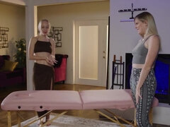 Blond, Dype svelg, Pikk, Hd, Lesbisk, Massasje, Orgasme, Fitte