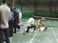 French Tennis Babe Double Ir Fucked in Threesome