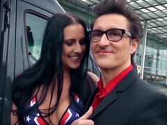 Depraved brunette babe agrees to have sex on the camera