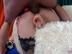 Velké péro, Blondýna, Kuřba, Dávení penisem, Péro, Na pejska, Hardcore, Hd