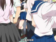 Tanned teen with big natural tits