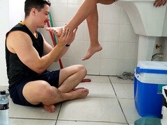 Flip flops, femdom, foot worship