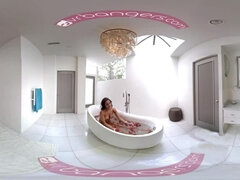 VR Bangers - [360�VR] Hot Brazilian Chick Rubbing her WET PUSSY in The Tub