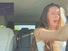 Anál, Auto, Žena, Masturbácia, Orgazmus, Sólo, Teenka, Hračky