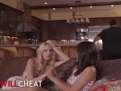 18, 浮気者, 浮気する, なめる, オマンコ, ティーン, オッパイの, おもちゃ