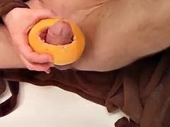 Big uncut cock solo with huge cum in the bathtub