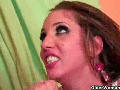 Kukk suging, Cougar, Sperm skott, Ansiktssperm, Moden, Milf