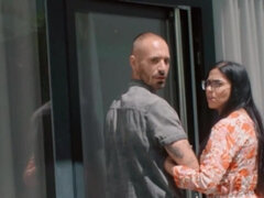 Big boobs realtor gal is going to get fucked on a couch