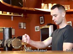 Daddy4k. grandfather tempts his stepson girlfriend for porn on the