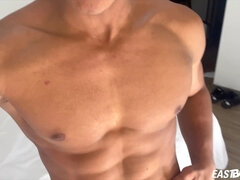 Hot Latino boy jerks off dick on webcam