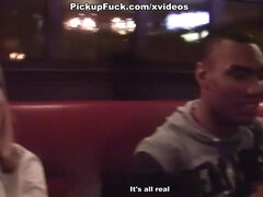 Girl suck dick for 100 euros in a cafe in front of everybody