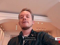 Amatorka, Obciąganie, Brunetka, Wytrysk, Europejski, Niemiecki, Rzeczywistość, Cycki