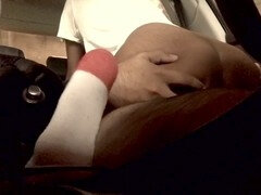 Wife rides in car, almost caught in the act!