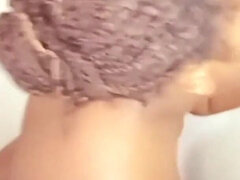 Africano, Amateur, Belleza, Negro, Consolador, Montar, Chorro