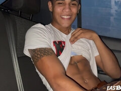 Muscle Latino boy Lucian Reed shows off his hot body