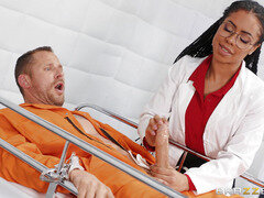 Černé, Kuřba, Brunetka, Oblečené, Doktor, Ebenové, Brýle, Uniforma