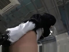 Sexy golden-haired Japanese harlot in wild hardcore drilling