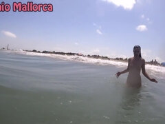 Having Fun On A Nudist Beach With La Round Ass Italian Cherry