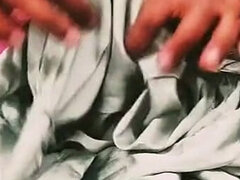 Satin Silk Handjob Porn - Cum on Satin Silky Green Salwar of Bhabhi 82