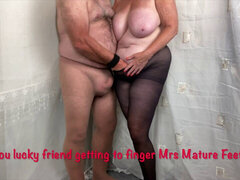 Mrs Mature Feet and Friend just Nylon Fun