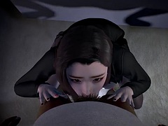 3d, デカパイ, フェラチオ, 熟年, 淫乱熟女, ハメ撮り, オッパイの