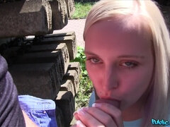 Public Agent - Outdoor Nailing With Sexually Attractive Blond Hair Babe 1
