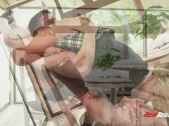 Ξανθιά, Μαζορέτα, Φυσικά βυζιά, Μαθήτρια, Έφηβος