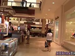 Small brazilian gets cum shots