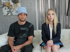 Grosser schwanz, Blondine, Blasen, Gehörnter ehemann, Schwanz, Handjob, Hd, Pov