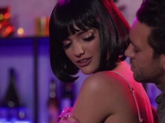 Sort, Pik sutte, Brunette, Slikning, Fisse, Teenager, Bryster