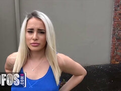 Cute Blonde (Mila Marx) Bounces On Strangers Big Cock For Some Extra Cash