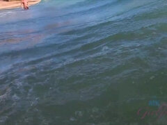 Leie, Strand, Blasen, Flashen, Freundin, Im freien, Öffentlich, Nass