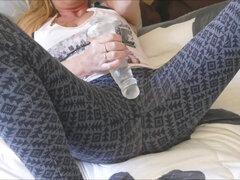 Dirty Talk JOI Giving Blowjob & Handjob to Dildo on My Bed in Yoga Pants