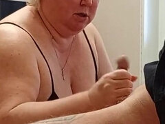 Ερασιτέχνης, Χοντρή γυναίκα, Πίπα, Σπέρμα στο στόμα της, Ώριμη