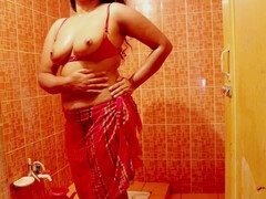 Zia, Toccando, Fatto in casa, Indiana, Masturbazione, Capezzoli, Figa, Toilette