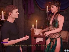 Hot brunette with big ass and big tits shines in pc gameplay