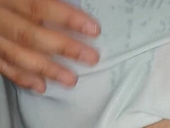 Purple Lingerie in the Shower