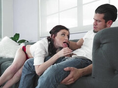 Grosse bite, Brunette brune, Tir de sperme, En levrette, Faciale, Hd, Culottes ou slips, Jupe