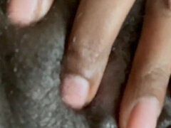 Afrikansk, Svart, Hunn, Onani, Orgasme, Alene