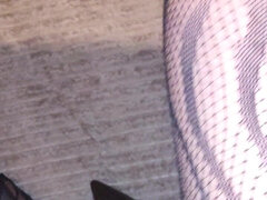 Teasing My Fishnet Stocking