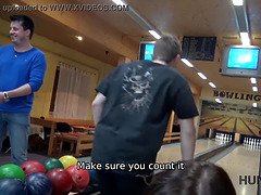 Bowling game is boring but sex with teen cutie can cheer up