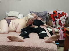 Stepmom Gives Blowjob to Get Another Batch of Cum