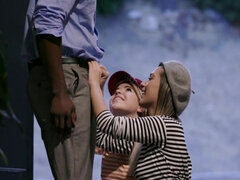 Babe, Svart, Kukk suging, Brunette, Klitt, Sperm skott, Mørk, Pupper