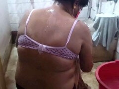 화장실, 오쟁이 진 남자, 주부, 남편, 인도인, 나이든, 나체, 와이프