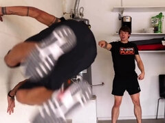Mouthy tiktok jock fucks gigantic melon meaty ass college beauty