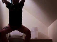 "peeing in a Spooky Attic Bathroom"