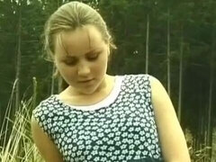 18, 엉덩이, 큰 음경, 핸드잡, 대단히, 자연의 가슴, 야외의, 젖가슴