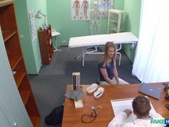 Innocent blonde gets the doctors massage